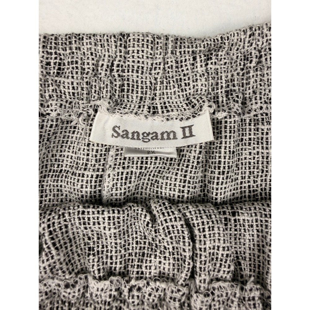 Vintage Sangam Womens 2X Boho Cottagecore 100% Cotton Maxi Elastic Waist Pockets - Picture 3 of 7